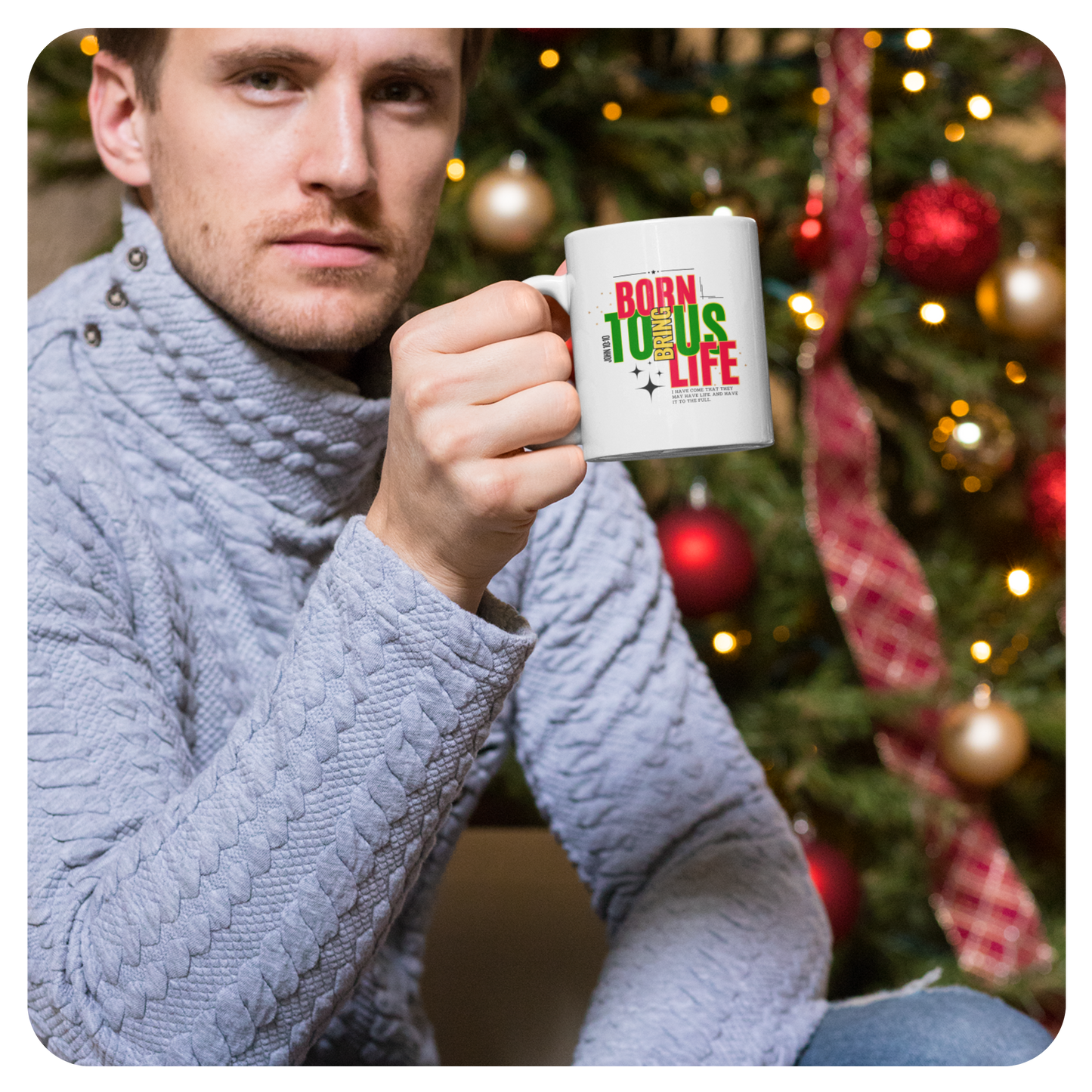 Mug with Color Inside - Born to Bring Us Life.
