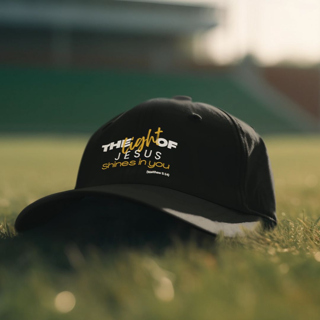 Distressed Dad Hat - The Light of Jesus Shines in You - BeFaithinStyle