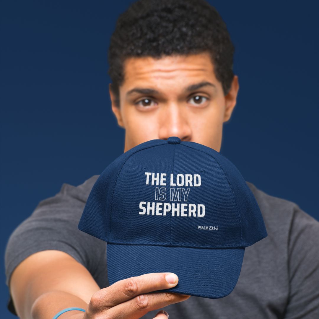 Distressed Dad Hat - The Lord is My Shepherd - BeFaithinStyle