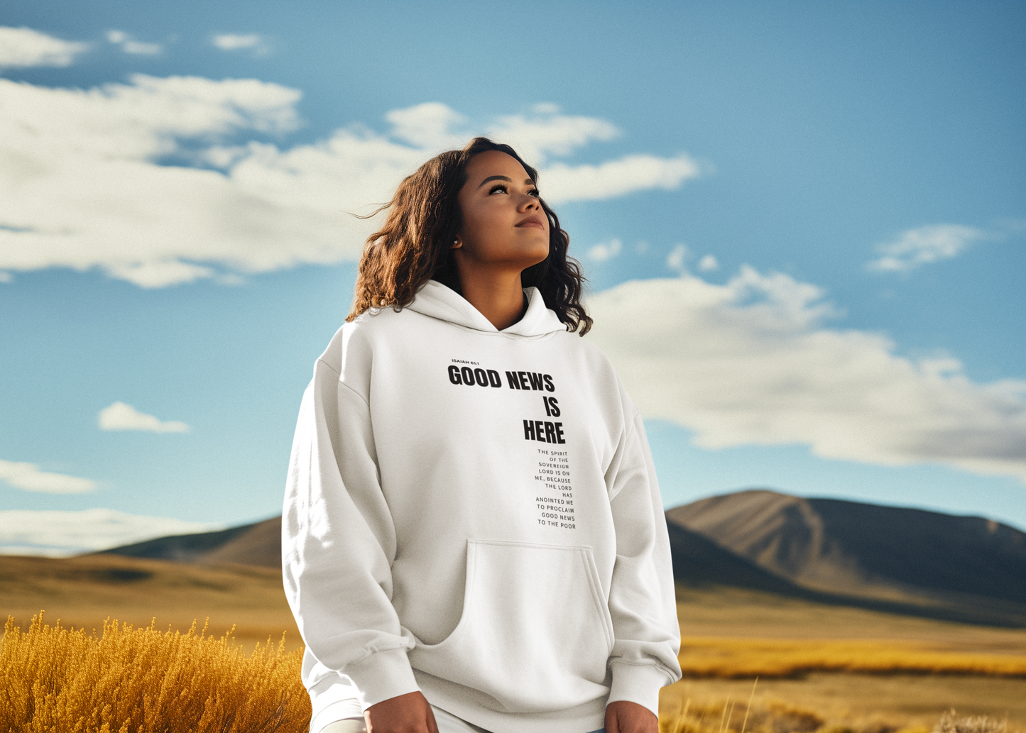 Unisex Hoodie Light Color - Good News is Here - BeFaithinStyle.
