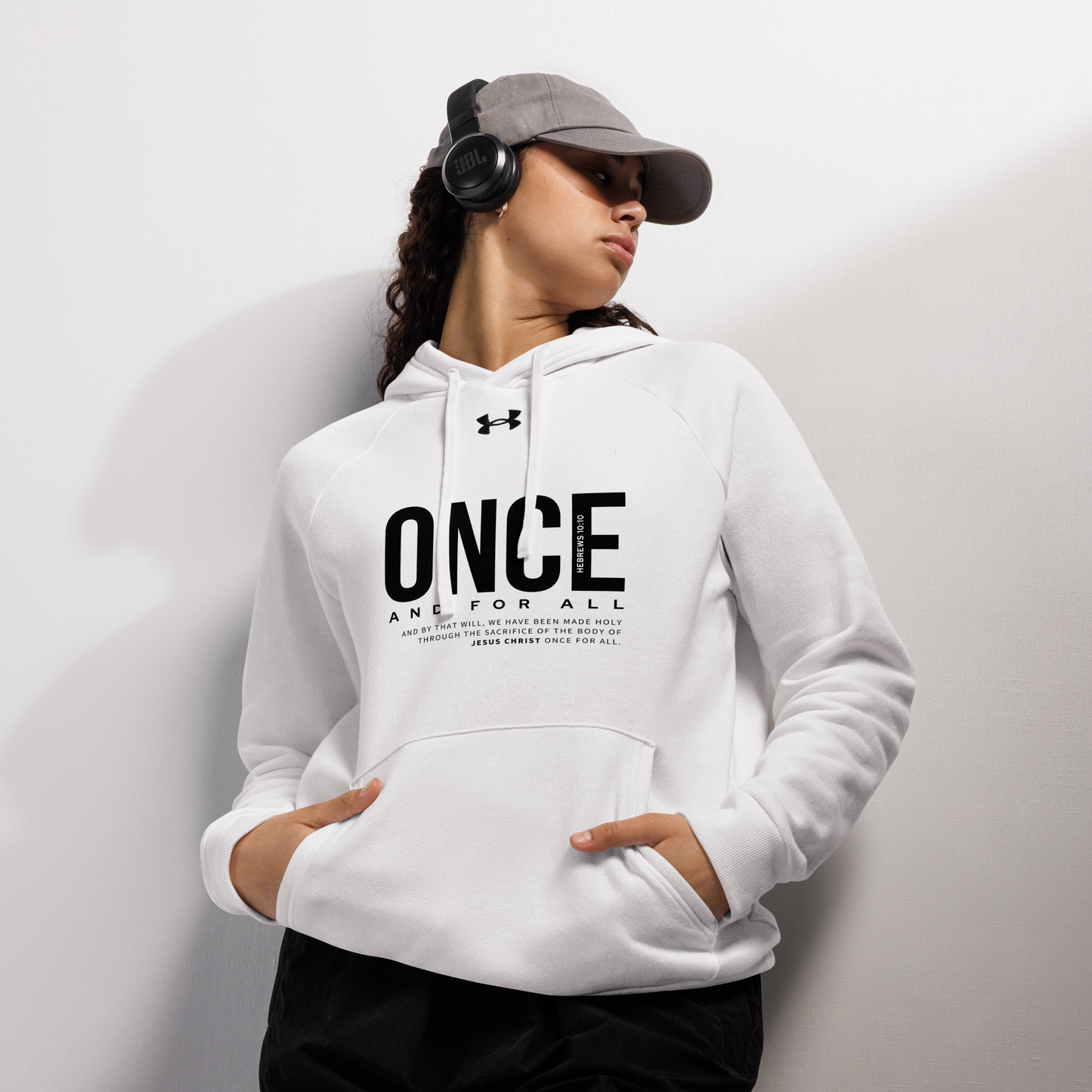 Under Armour® hoodie Black Once and for All - BeFaithinStyle.