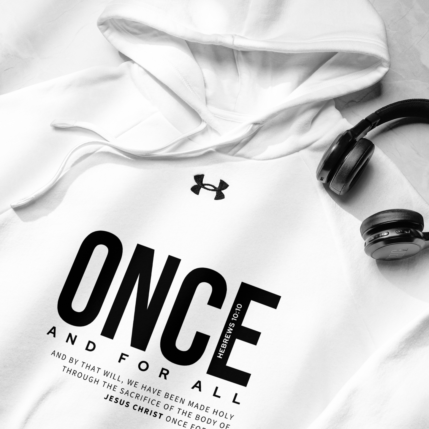 Under Armour® hoodie Black Once and for All - BeFaithinStyle.