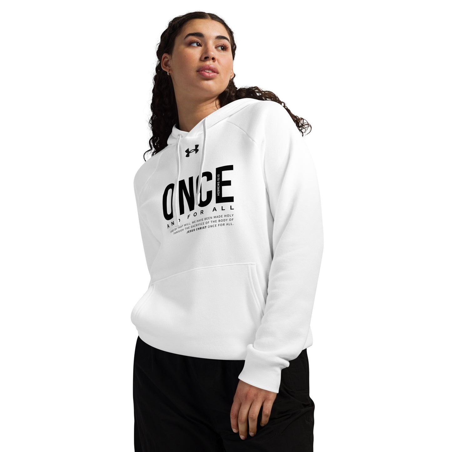 Under Armour® hoodie Black Once and for All - BeFaithinStyle.