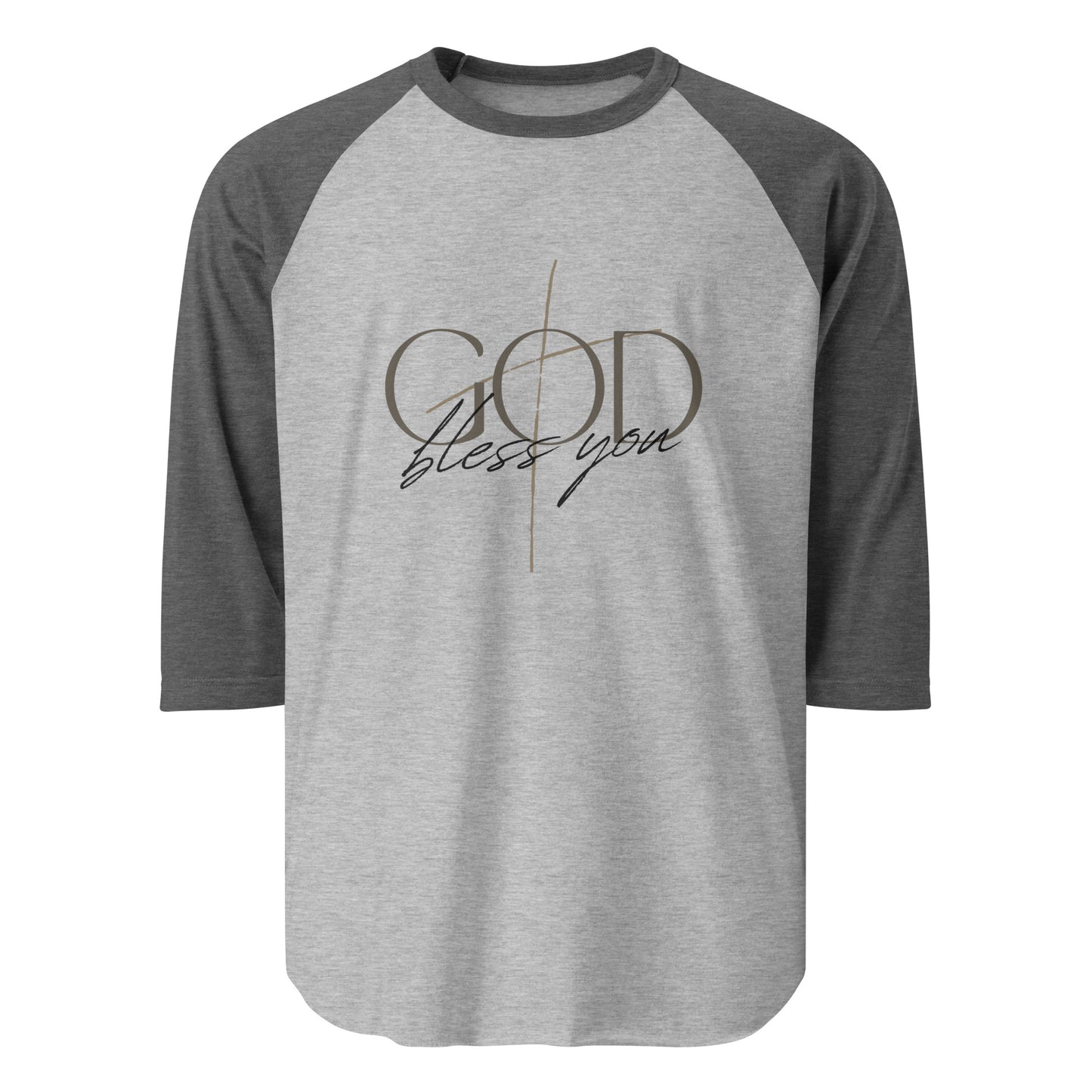 3/4 Sleeve Raglan Shirt - God Bless You - BeFaithinStyle.