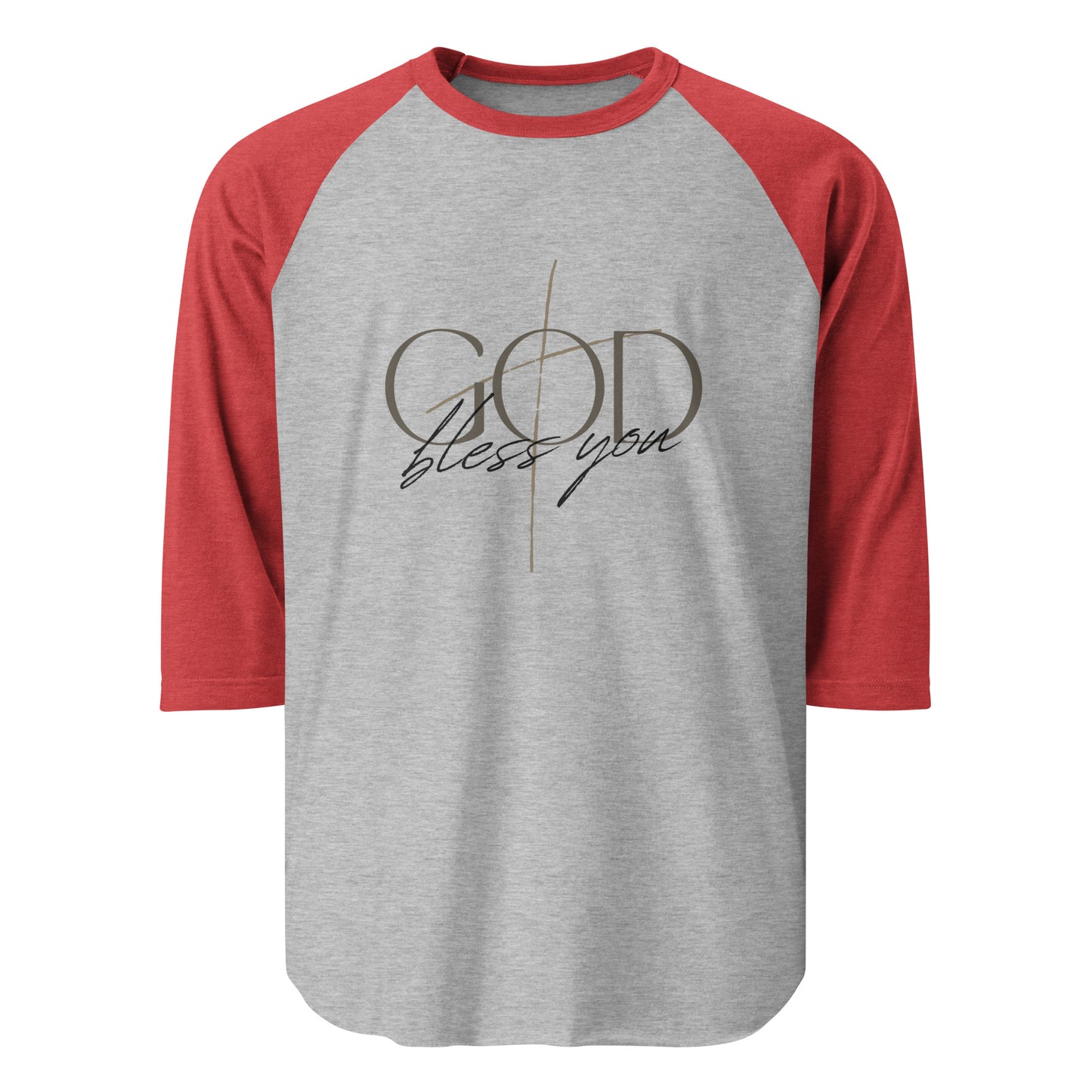 3/4 Sleeve Raglan Shirt - God Bless You - BeFaithinStyle.