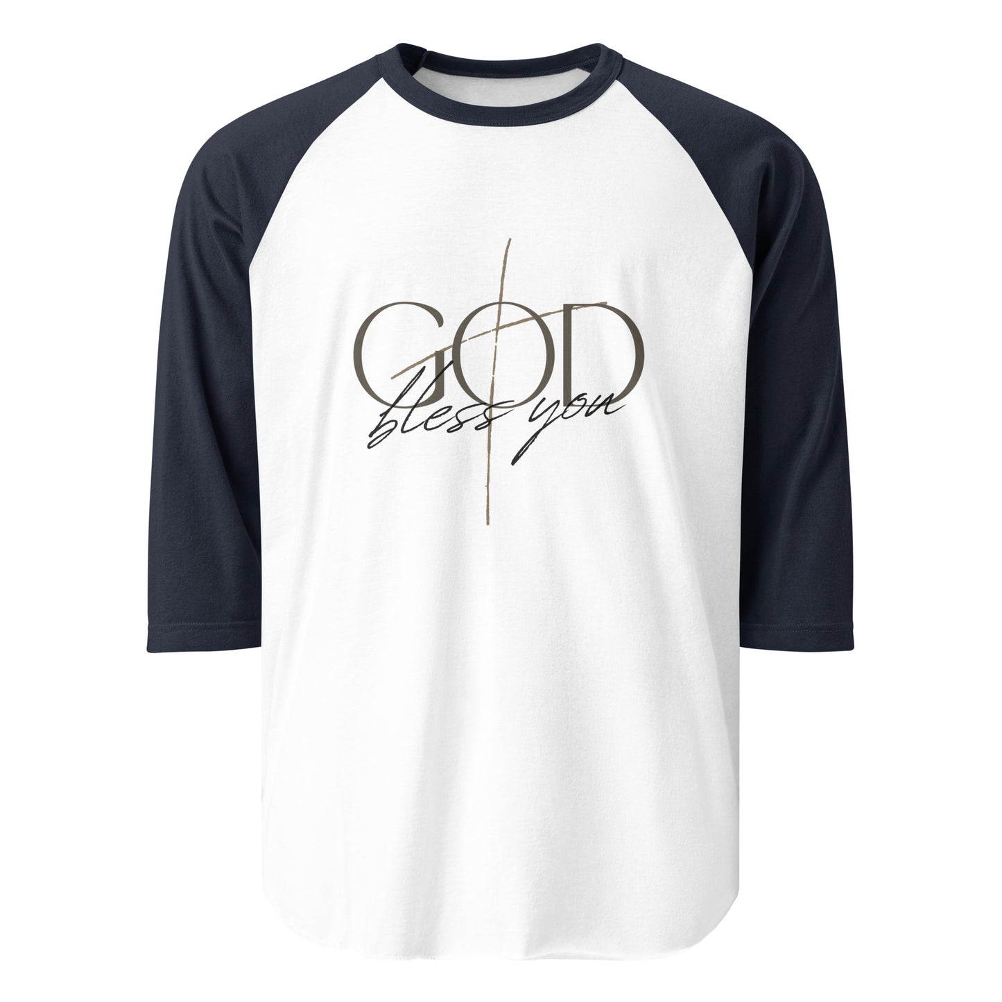 3/4 Sleeve Raglan Shirt - God Bless You - BeFaithinStyle.