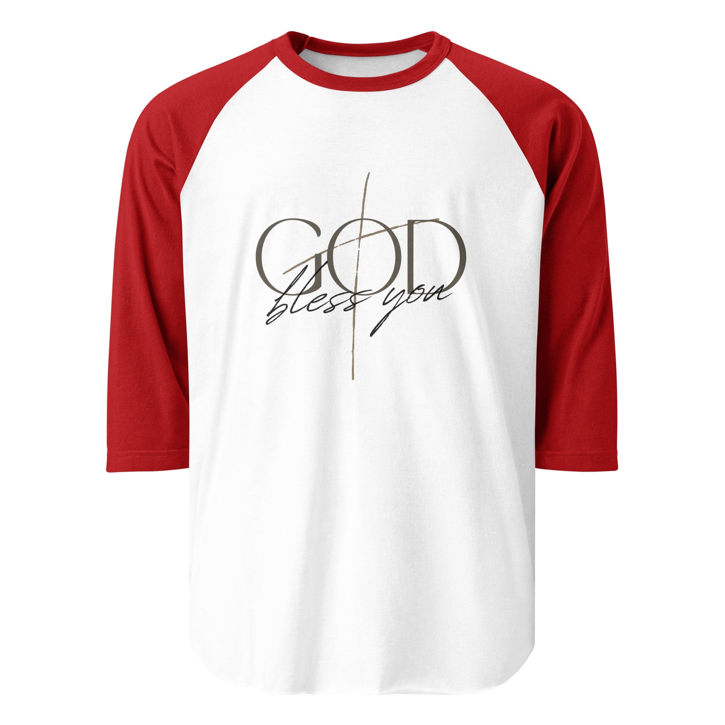 3/4 Sleeve Raglan Shirt - God Bless You - BeFaithinStyle.