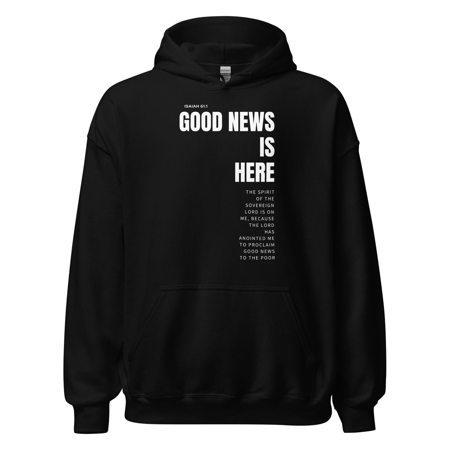 Unisex Hoodie Dark Color - Good News is Here - BeFaithinStyle.