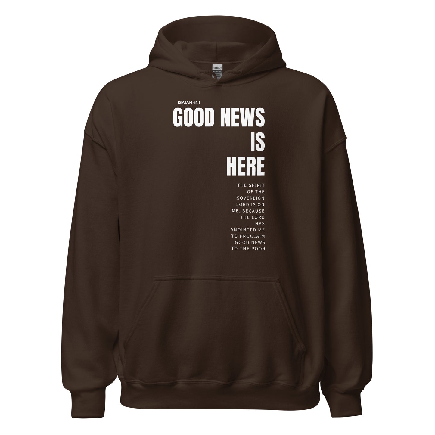 Unisex Hoodie Dark Color - Good News is Here - BeFaithinStyle.
