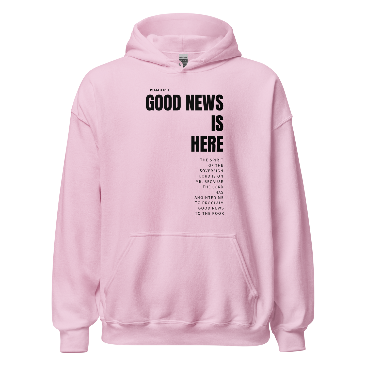 Unisex Hoodie Light Color - Good News is Here - BeFaithinStyle.