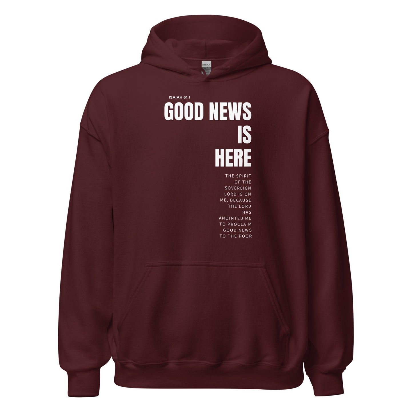 Unisex Hoodie Dark Color - Good News is Here - BeFaithinStyle.