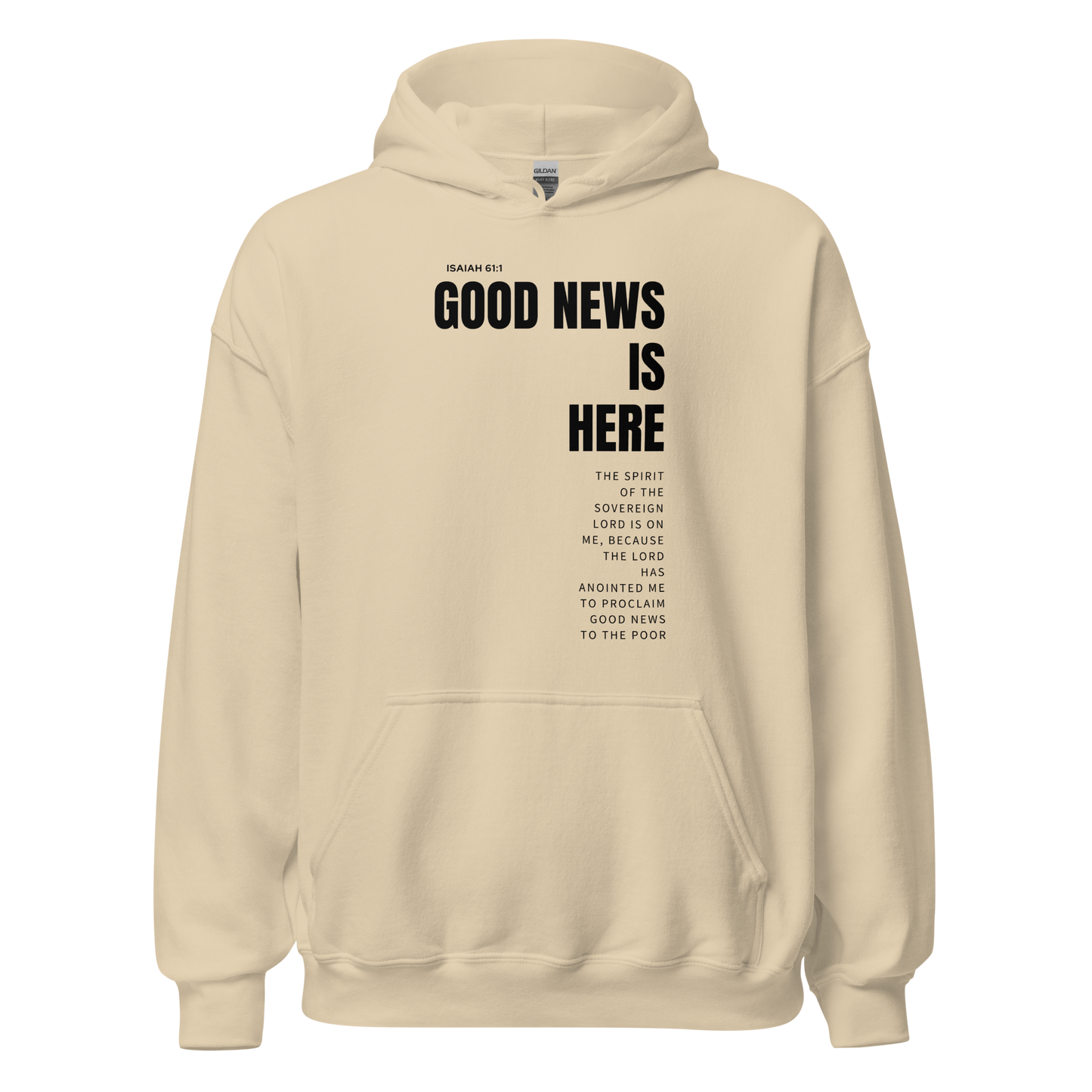 Unisex Hoodie Light Color - Good News is Here - BeFaithinStyle.