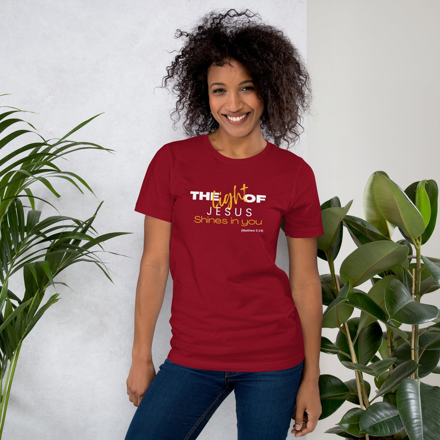 Unisex T-Shirt - The Light of Jesus Shines in You (Dark Colors) - BeFaithinStyle.