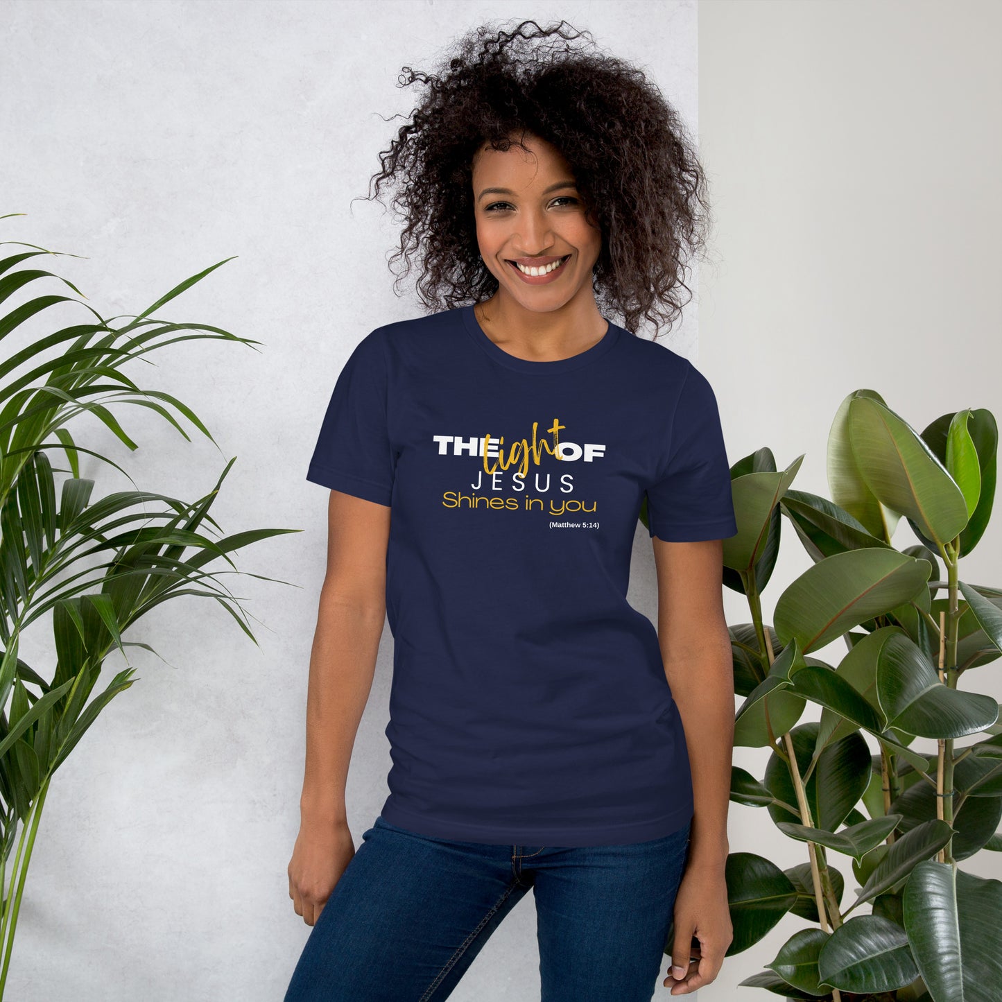 Unisex T-Shirt - The Light of Jesus Shines in You (Dark Colors) - BeFaithinStyle.