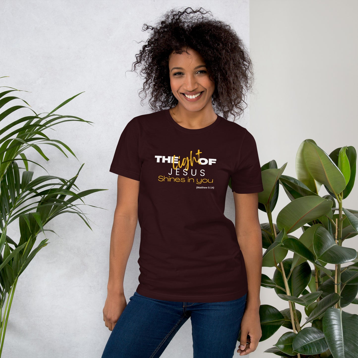 Unisex T-Shirt - The Light of Jesus Shines in You (Dark Colors) - BeFaithinStyle.