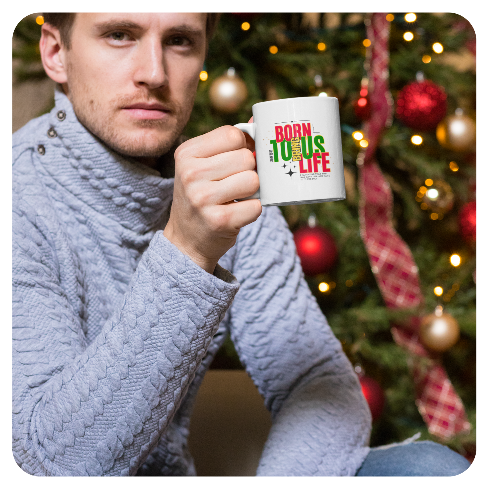 Mug with Color Inside - Born to Bring Us Life.