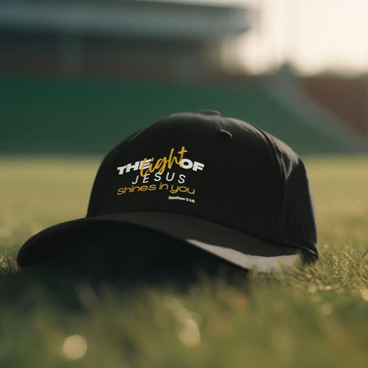 Distressed Dad Hat - The Light of Jesus Shines in You - BeFaithinStyle
