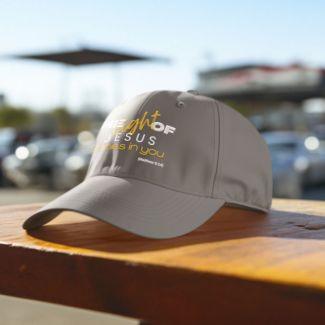 Distressed Dad Hat - The Light of Jesus Shines in You - BeFaithinStyle