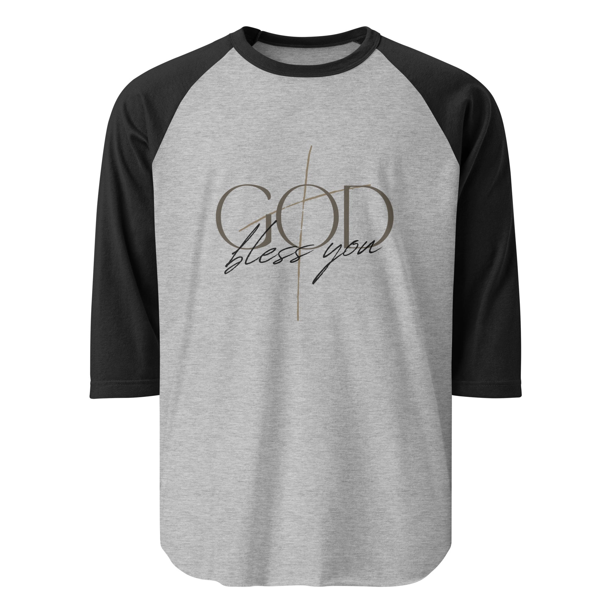 3/4 Sleeve Raglan Shirt - God Bless You - BeFaithinStyle.