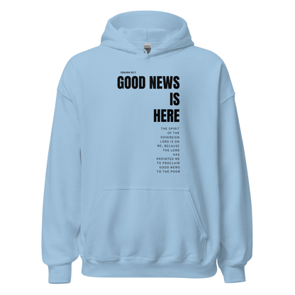 Unisex Hoodie Light Color - Good News is Here - BeFaithinStyle.