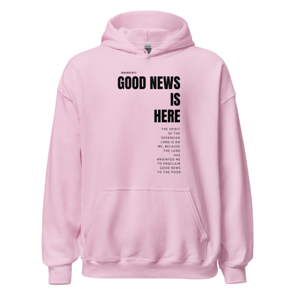 Unisex Hoodie Light Color - Good News is Here - BeFaithinStyle.