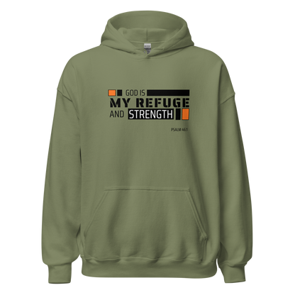 Unisex Hoodie - God is My Refuge and Strength - BeFaithinStyle.
