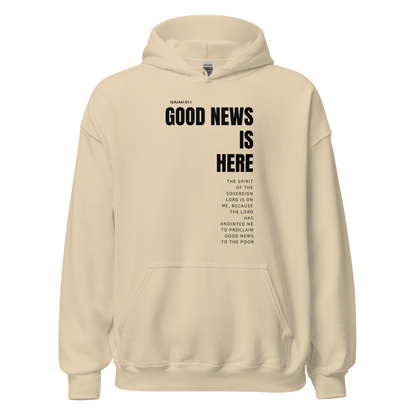 Unisex Hoodie Light Color - Good News is Here - BeFaithinStyle.