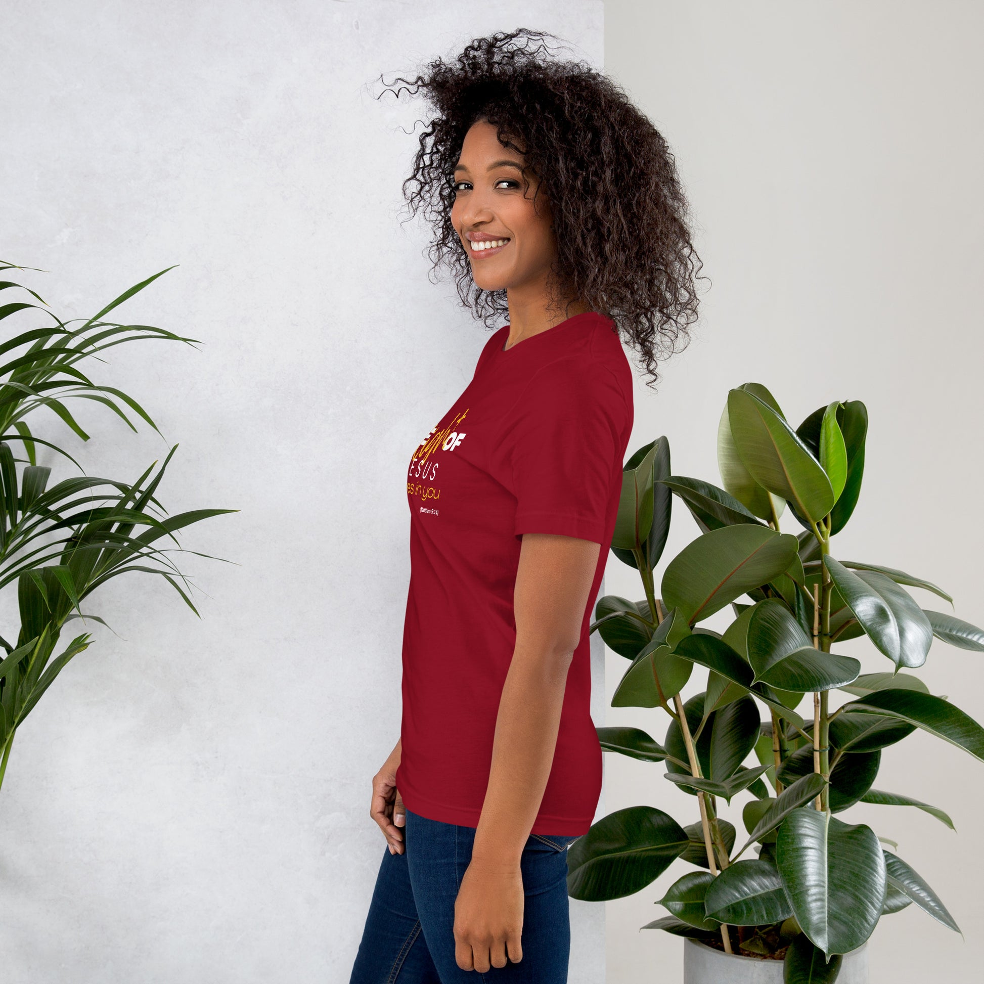 Unisex T-Shirt - The Light of Jesus Shines in You (Dark Colors) - BeFaithinStyle.